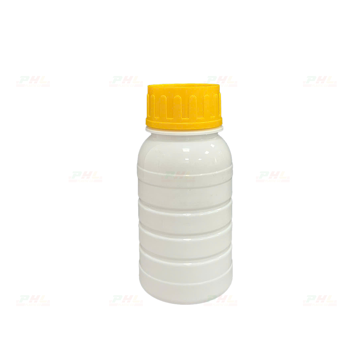 Chai PET 250mL ø45mm Tròn Gân - Trắng Sữa
