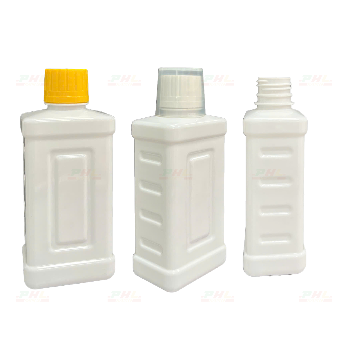 Chai PET 250mL ø28 Tròn Vuông - Trắng Sữa