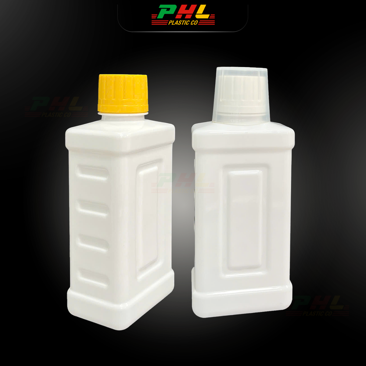 Chai PET 250mL ø28 Tròn Vuông - Trắng Sữa