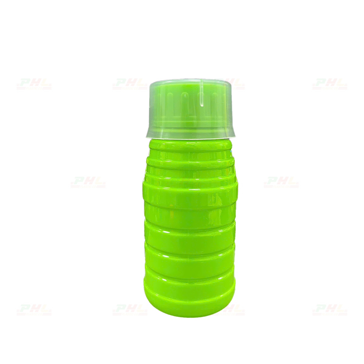 Chai PET 250mL ø45mm Tròn Vai Gân - Xanh Lá Non