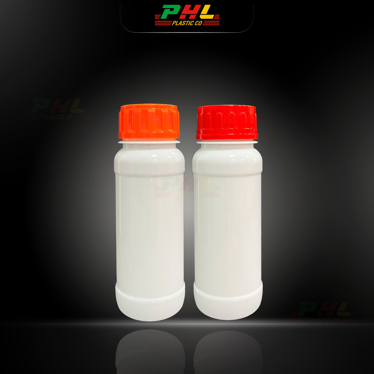 Chai PET 250mL ø45 Tròn 2 Gờ - Trắng Sữa