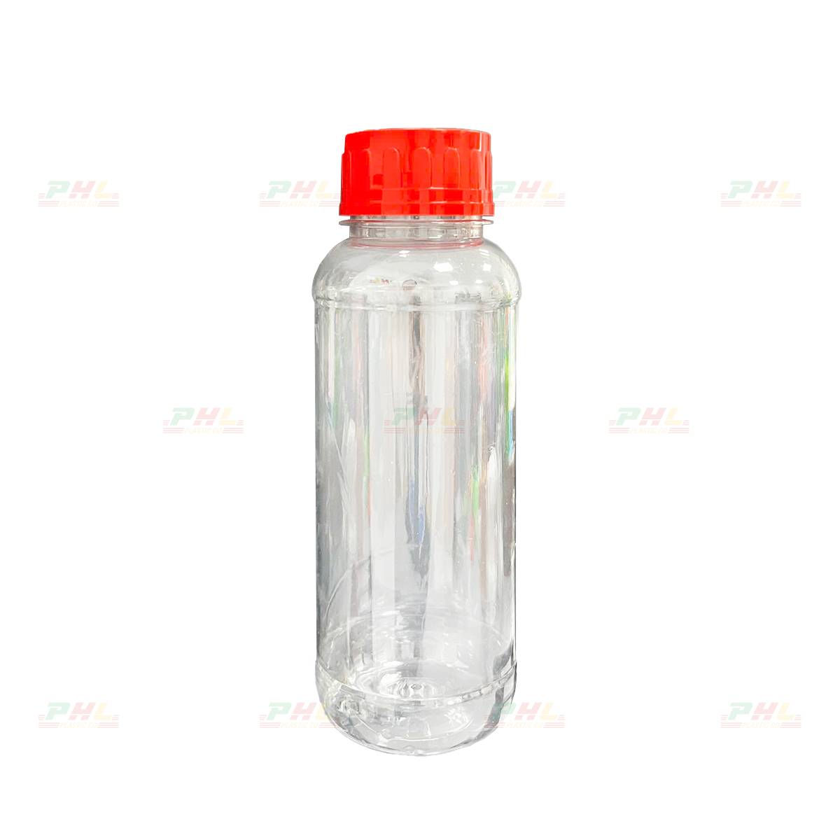 Chai PET 500mL ø45mm Tròn Hai Gờ - Trong