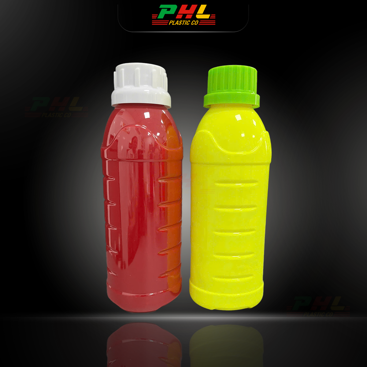 Chai PET 500mL ø38mm Tam Giác - Vàng Neon
