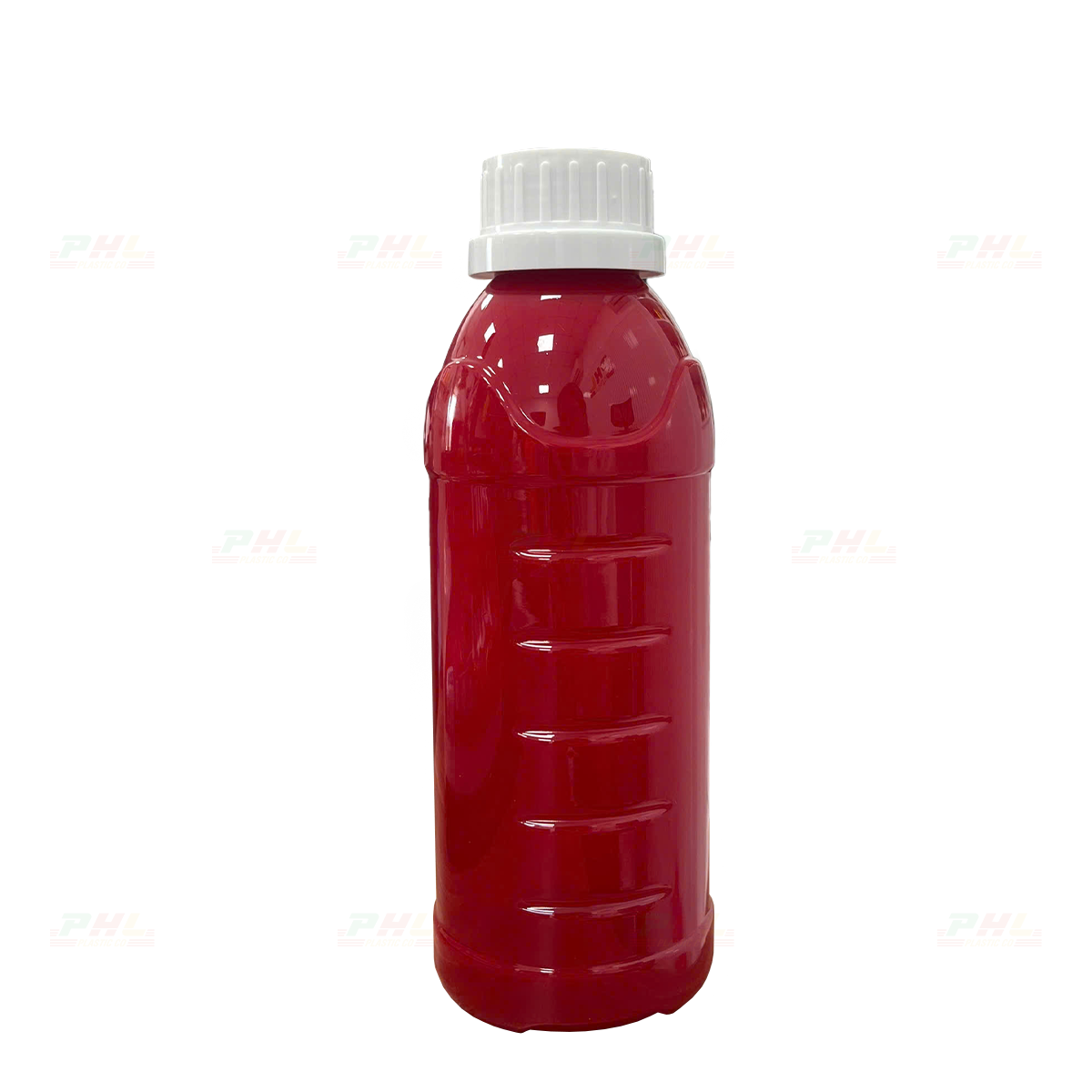 Chai PET 500mL ø38mm Tam Giác - Đỏ Đậm