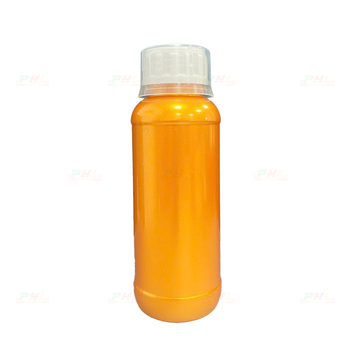 Chai PET 500mL ø45mm Tròn Hai Gờ - Metallic Gold