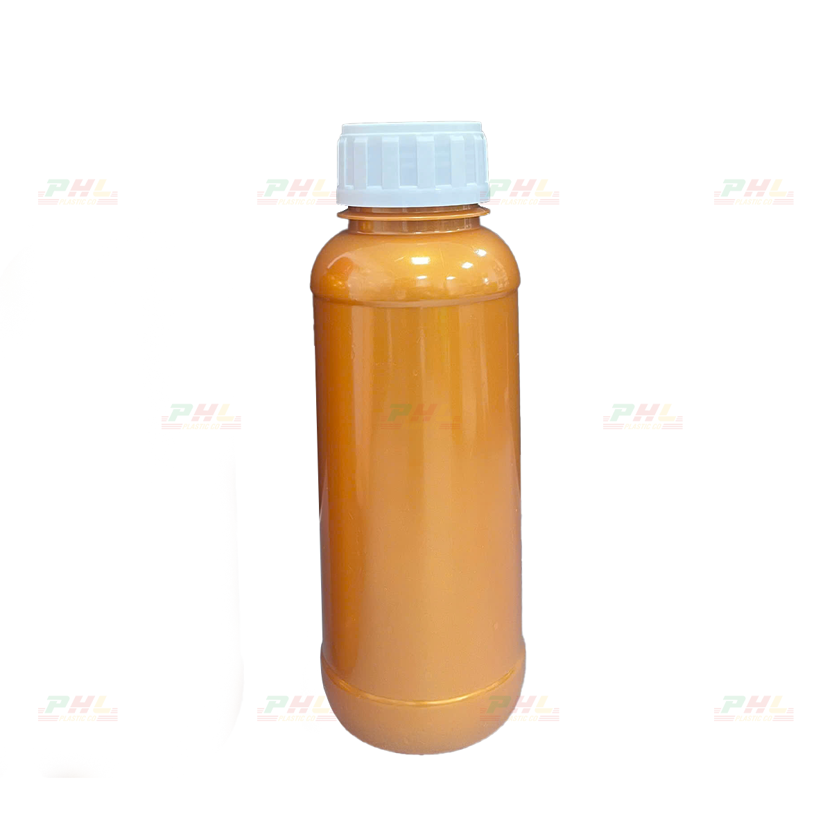 Chai PET 500mL ø45mm Tròn Hai Gờ - Vàng Đồng