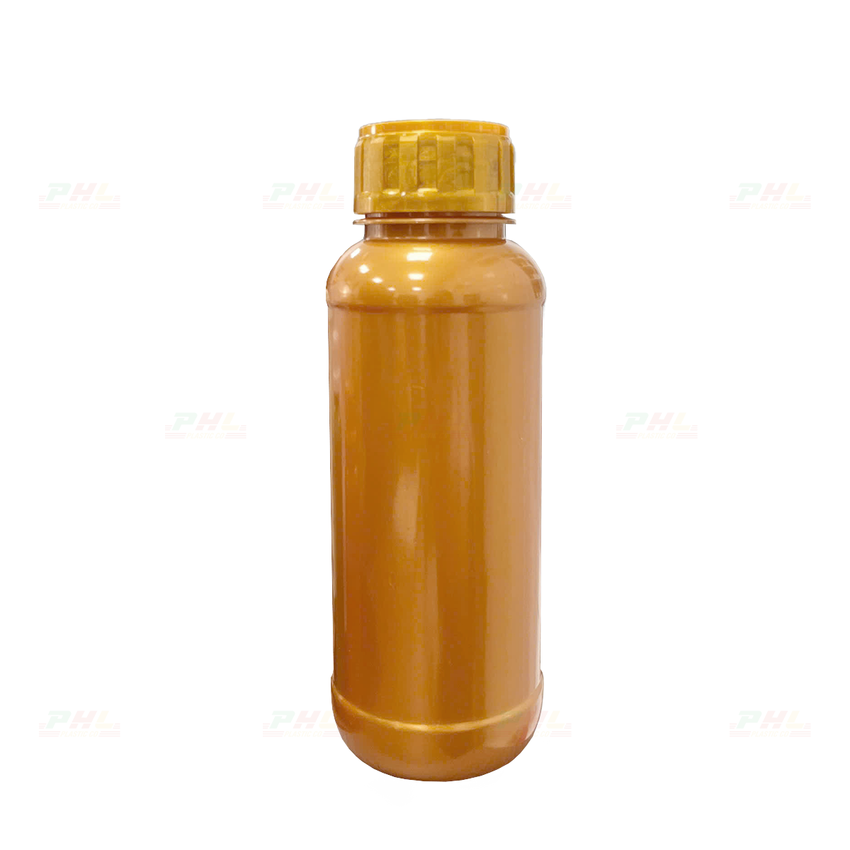 Chai PET 500mL ø45mm Tròn Hai Gờ - Vàng Đồng