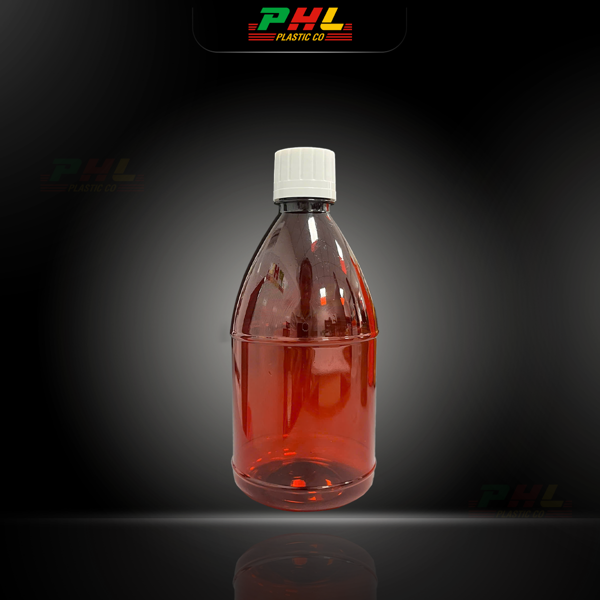 Chai PET 500mL ø28mm Tròn - Nâu Gián