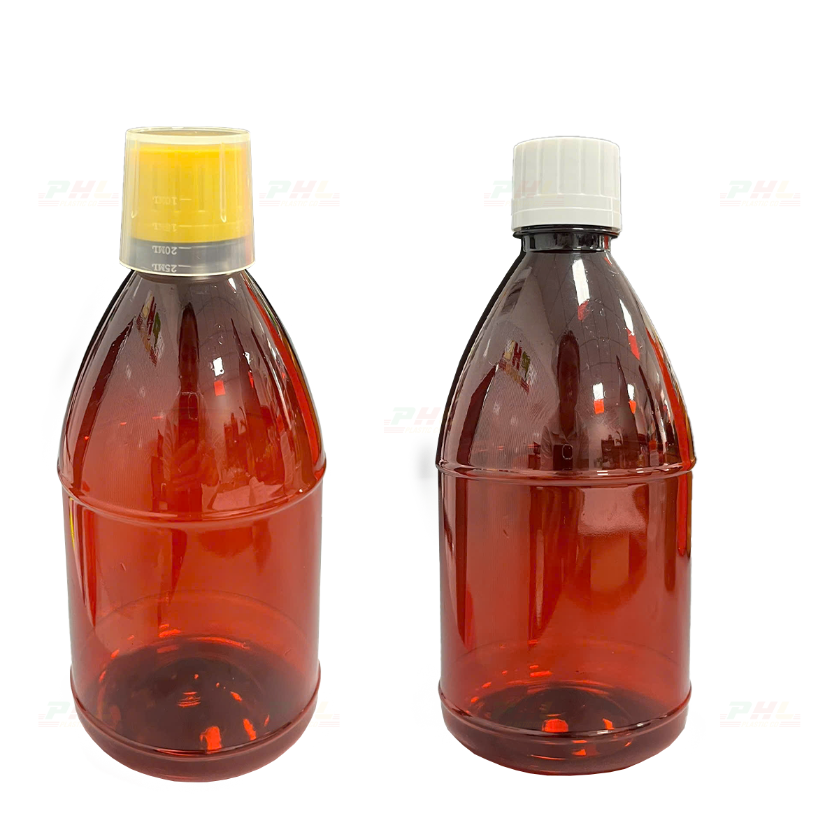Chai PET 500mL ø28mm Tròn - Nâu Gián