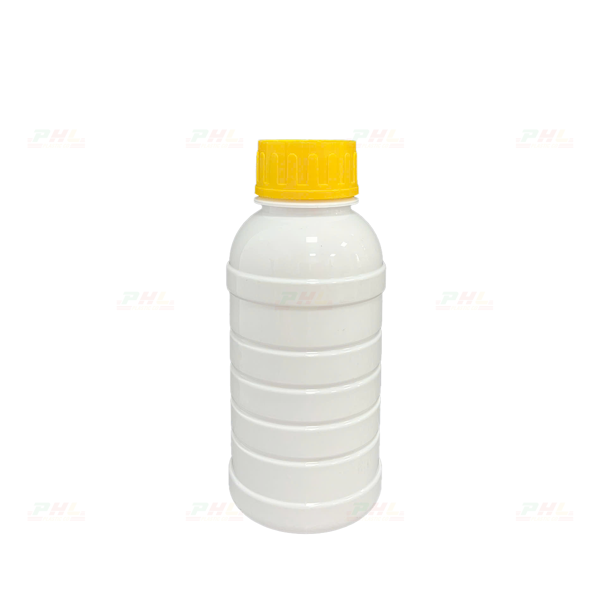 Chai PET 500mL ø45mm Tròn Gân - Trắng Sữa
