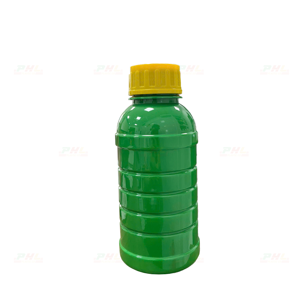 Chai PET 500mL ø45mm Tròn Gân - Xanh Lá