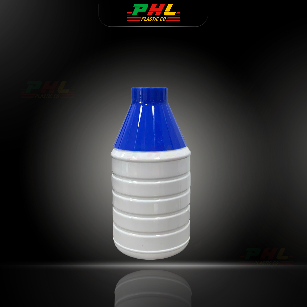Chai PET 500mL ø34mm Tròn Gân Vai Xuôi - Trắng Sữa