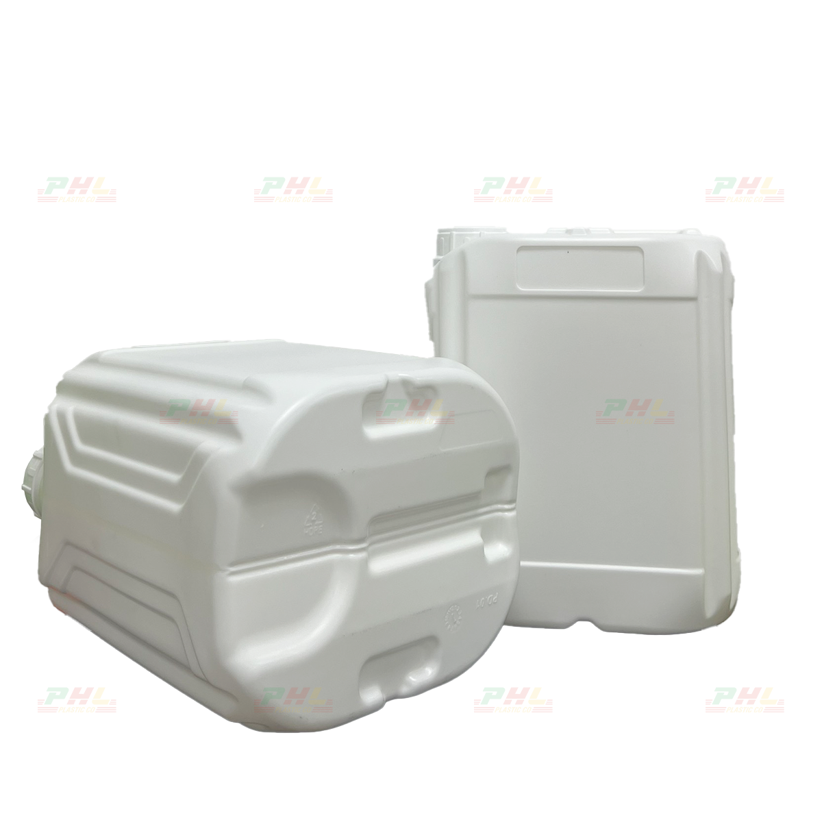 Can HDPE 5000mL (5Lit) ø50mm Vuông Design - Trắng Sữa