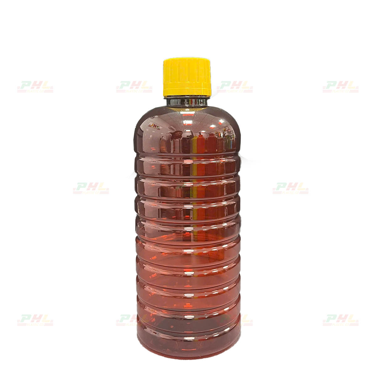 Chai PET 500mL ø28mm Tròn Gân Dày - Nâu Gián