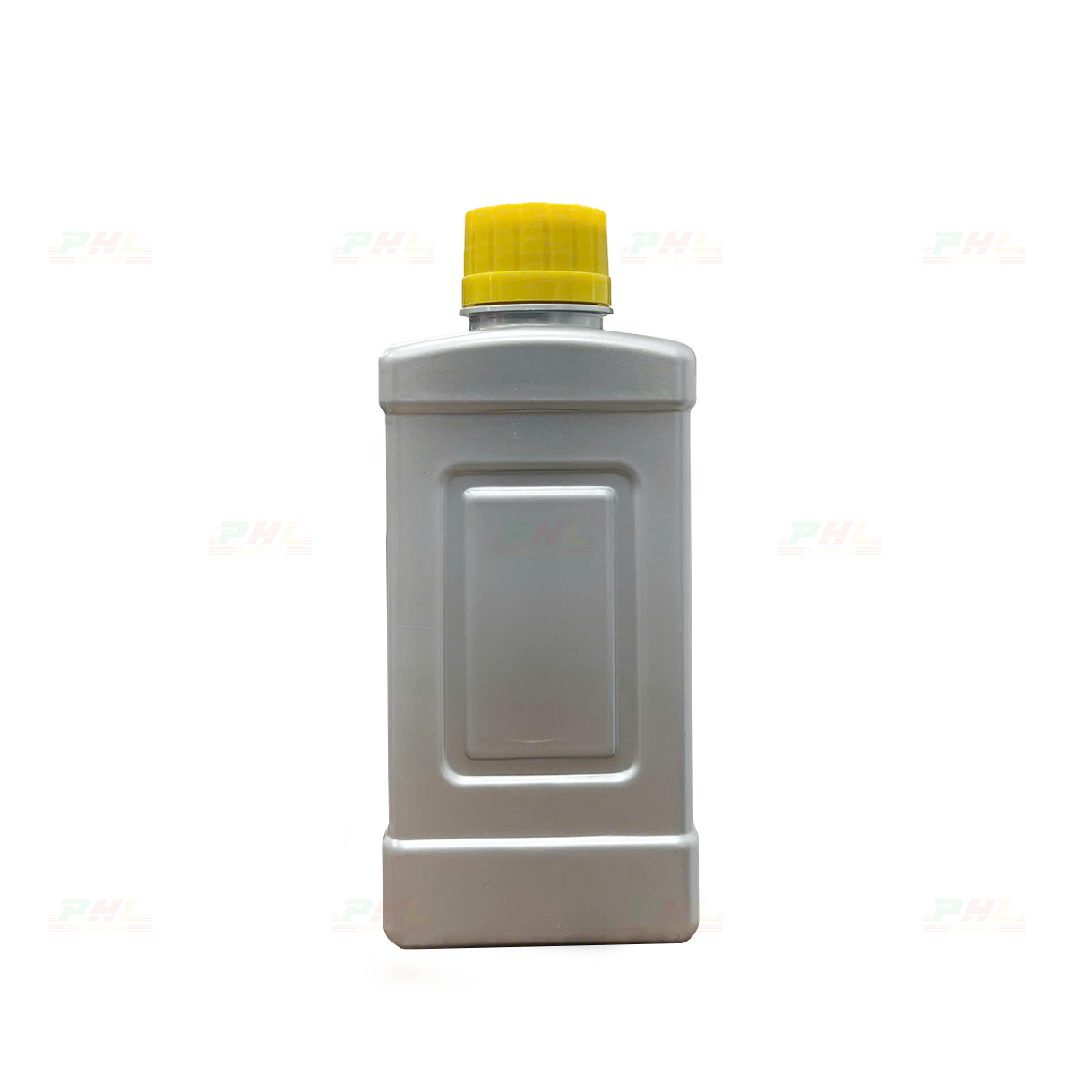 Chai PET 500mL ø34mm Vuông Asia - Metallic Silver