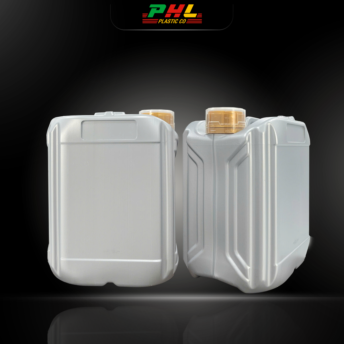 Can HDPE 5000mL (5Lit) ø50mm Vuông Design - Metallic Silver
