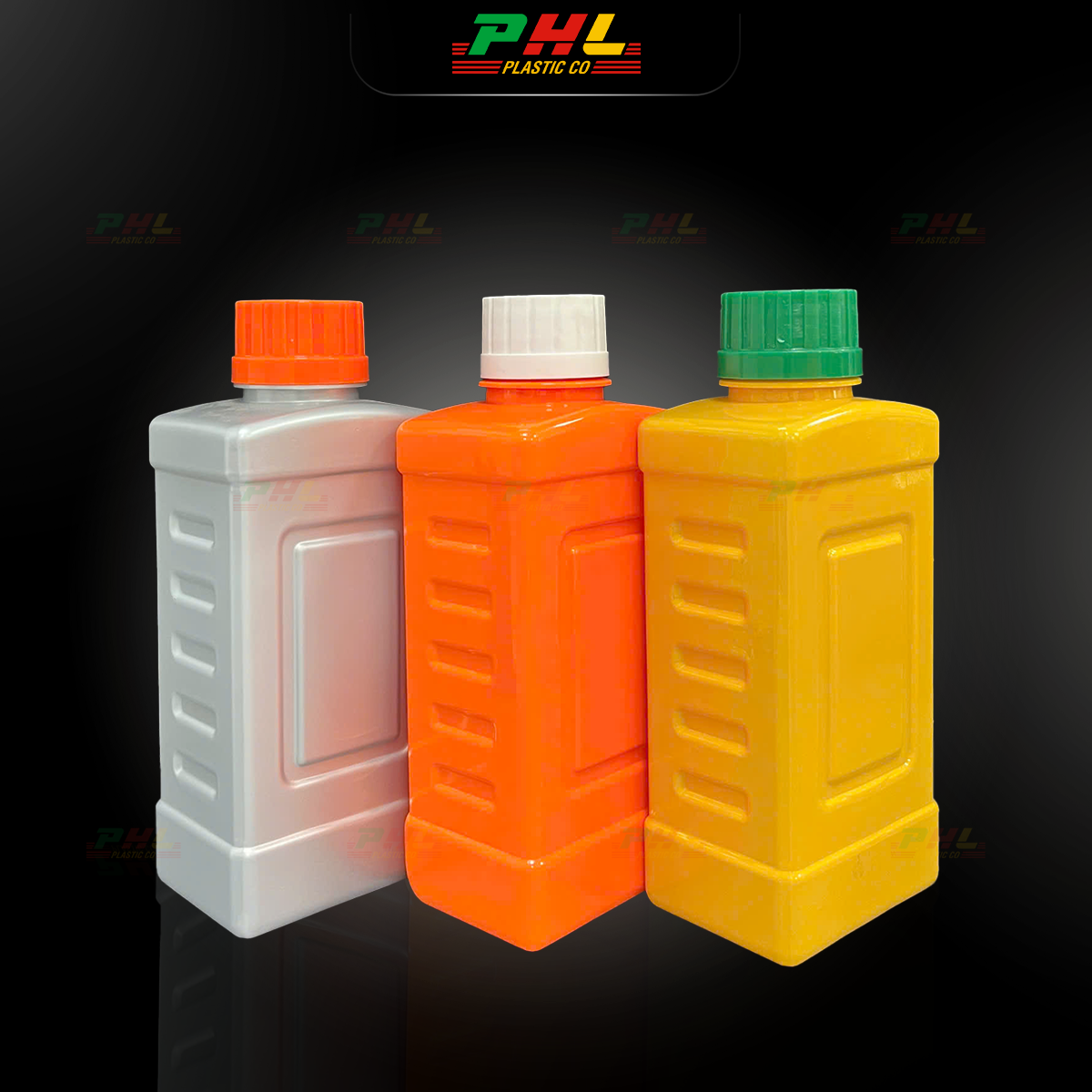 Chai PET 500mL ø34mm Vuông Asia - Cam