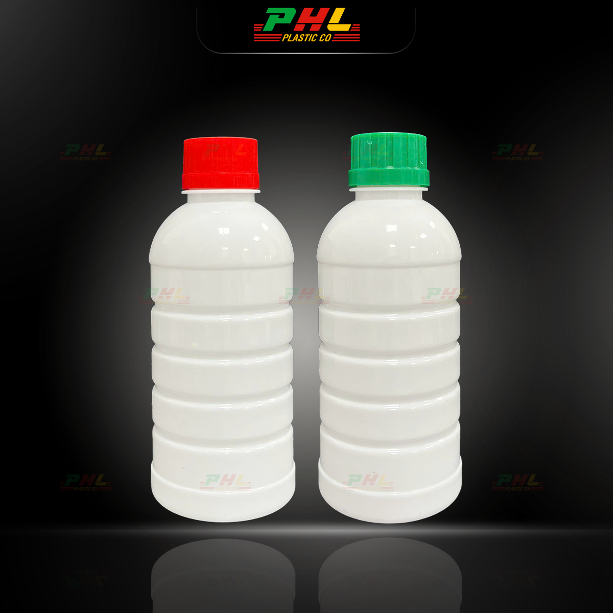 Chai PET 500mL ø34mm Tròn Gân Vai Bầu - Trắng Sữa