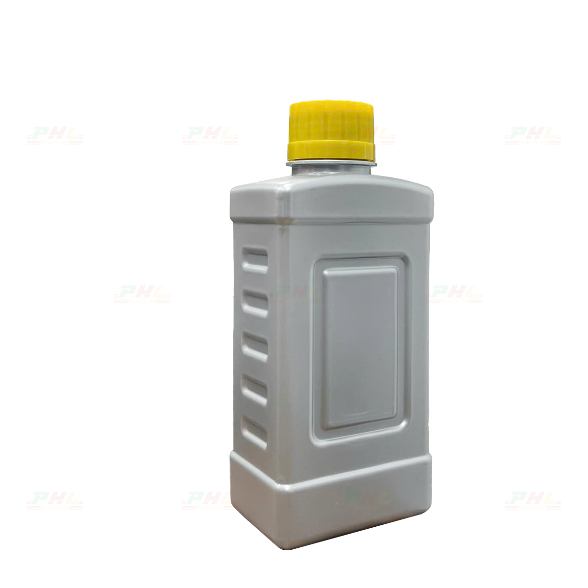 Chai PET 500mL ø34mm Vuông Asia - Metallic Silver