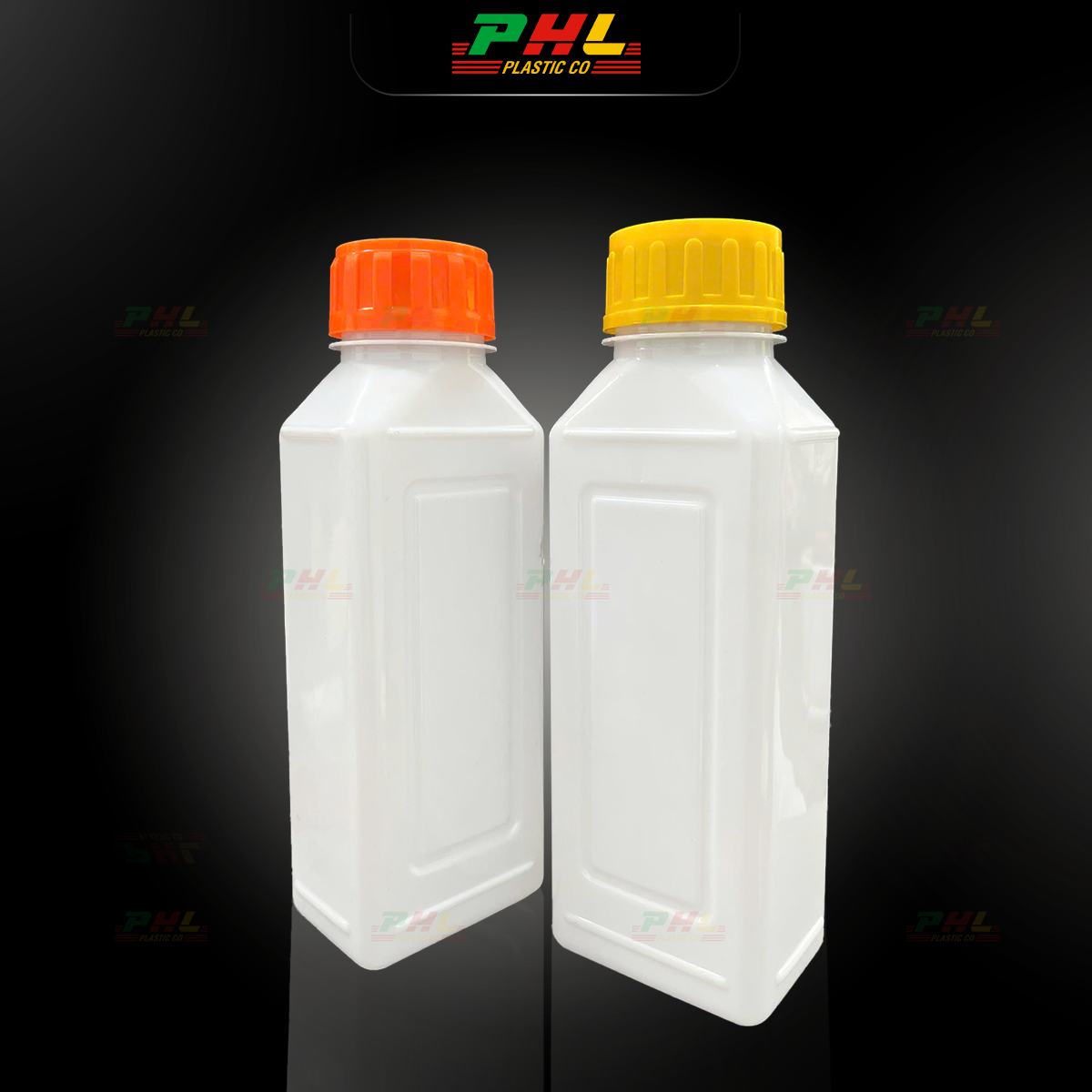 Chai PET 500mL ø45mm Vuông - Trắng Sữa