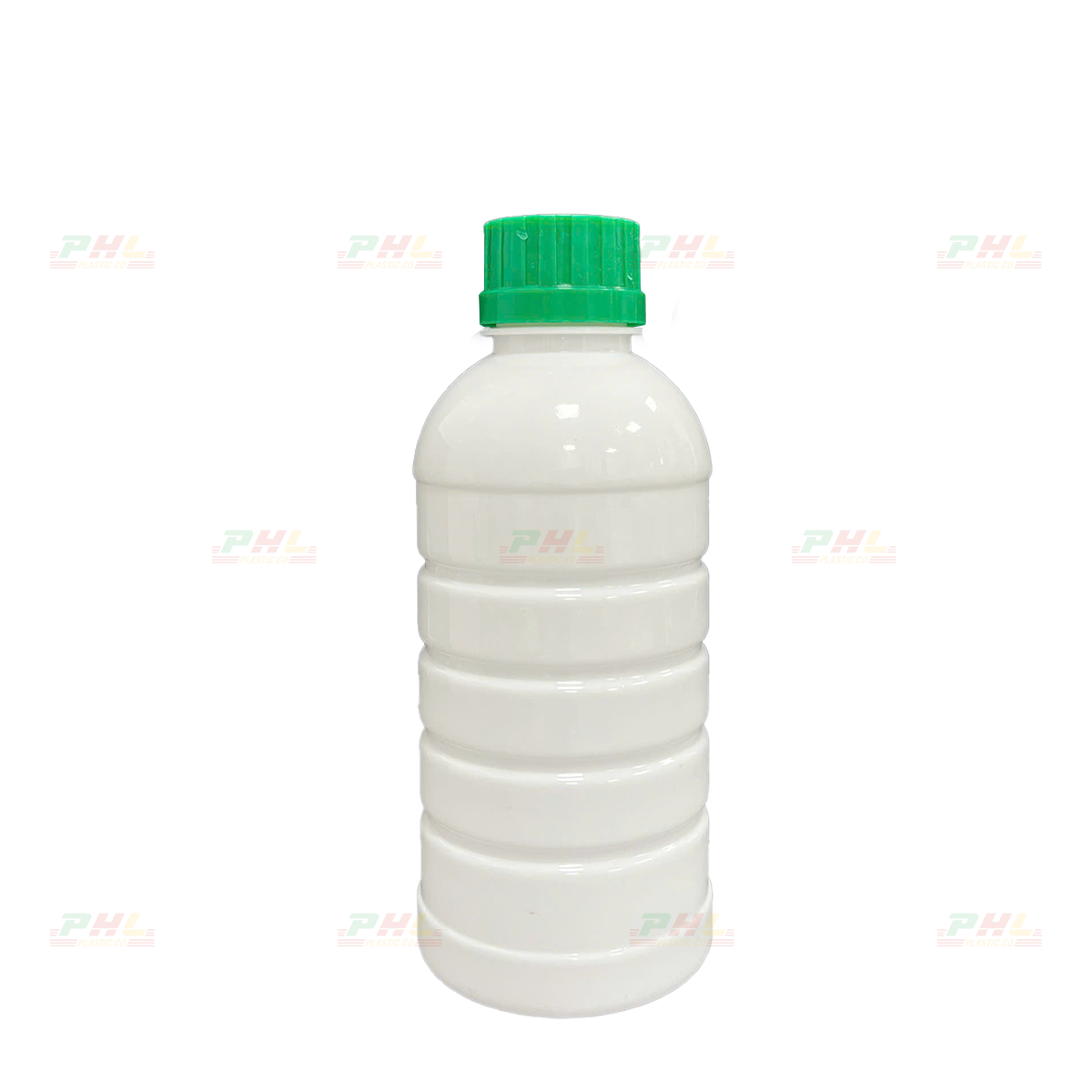 Chai PET 500mL ø34mm Tròn Gân Vai Bầu - Trắng Sữa
