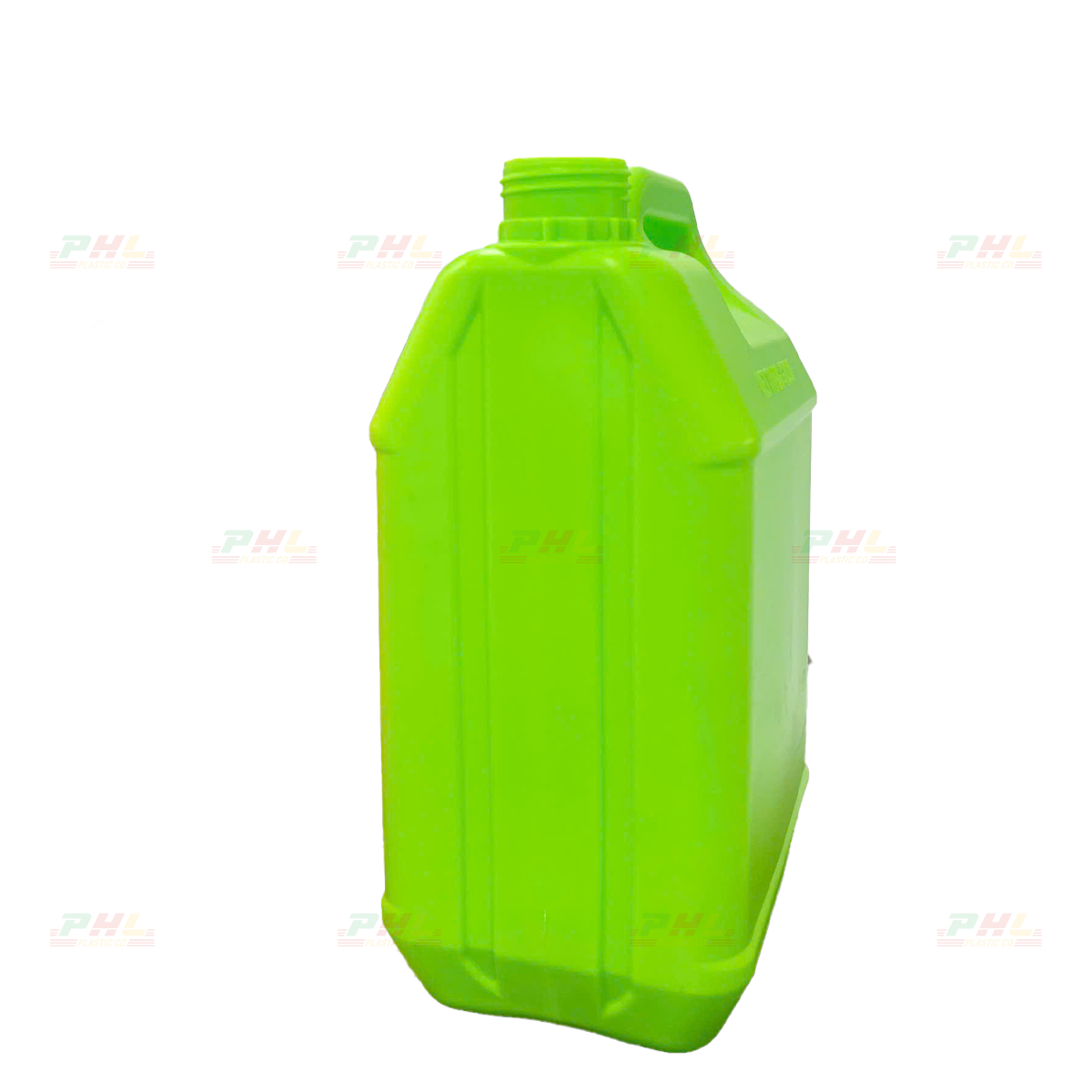 Can HDPE 5000mL (5Lit) ø42.5mm Vuông Hai Sóng - Xanh Lá Non