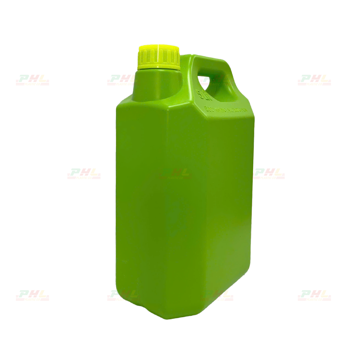 Can HDPE 5000mL (5Lit) ø45mm Vuông - Xanh Đọt Chuối