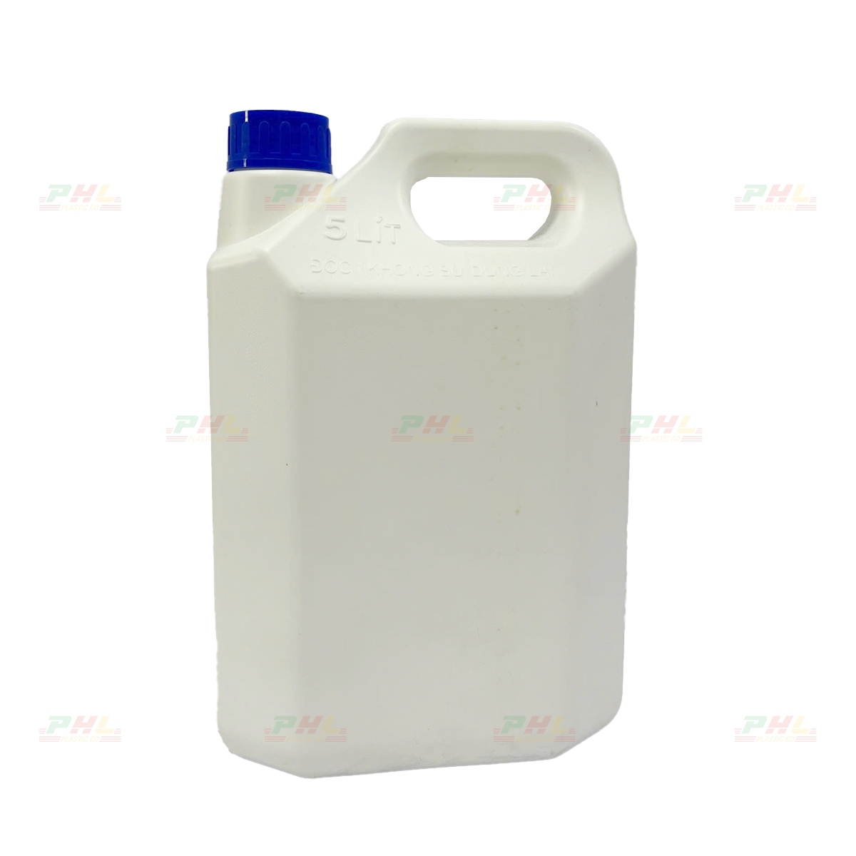 Can HDPE 5000mL (5Lit) ø45mm Vuông - Trắng Sữa