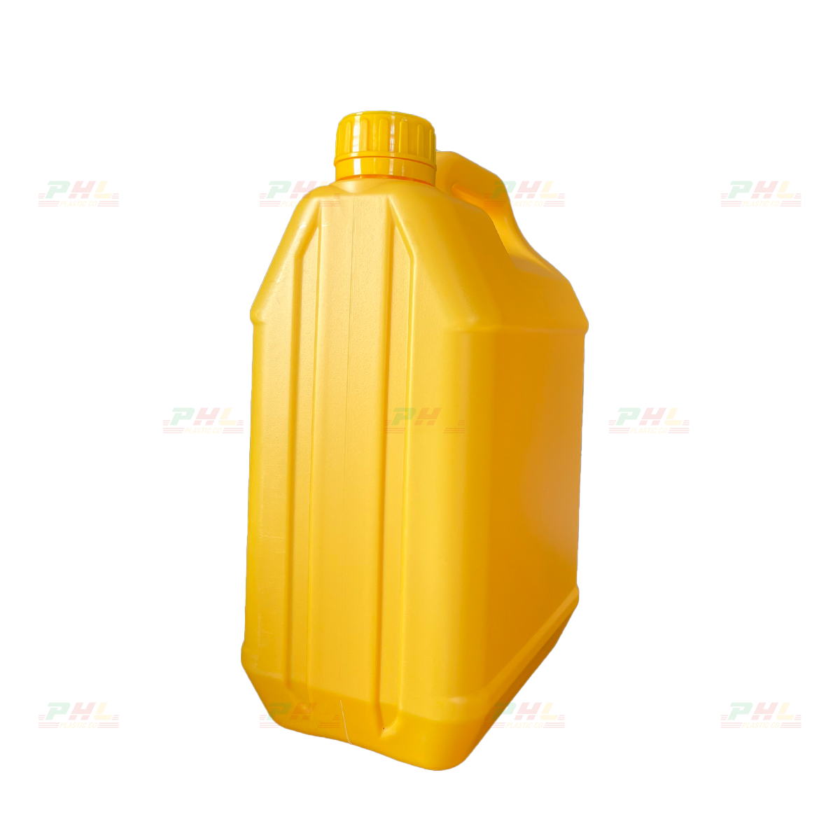 Can HDPE 5000mL (5Lit) ø42.5mm Vuông Hai Sóng - Vàng