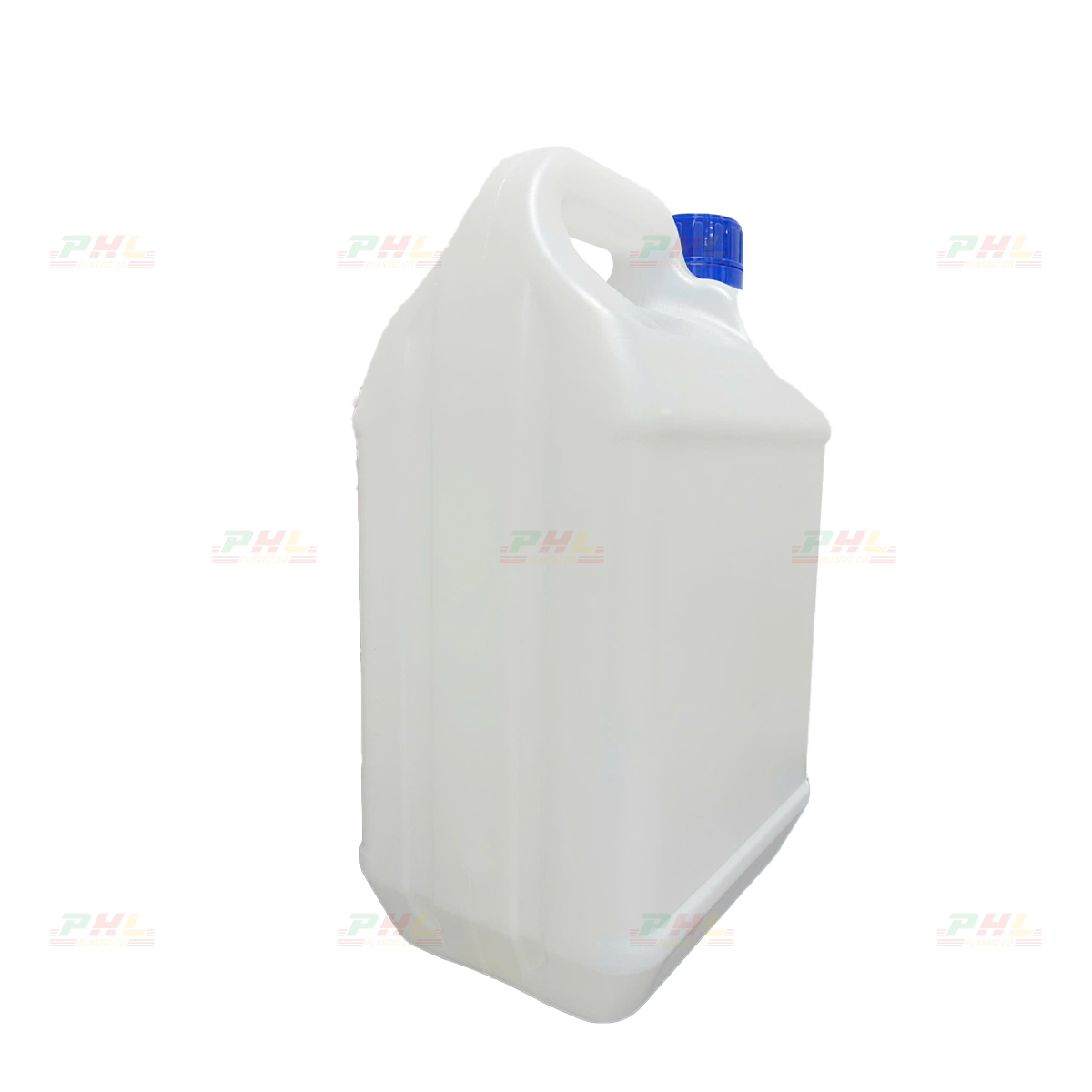 Can HDPE 5000mL (5Lit) ø42.5mm Vuông Hai Sóng - Trong