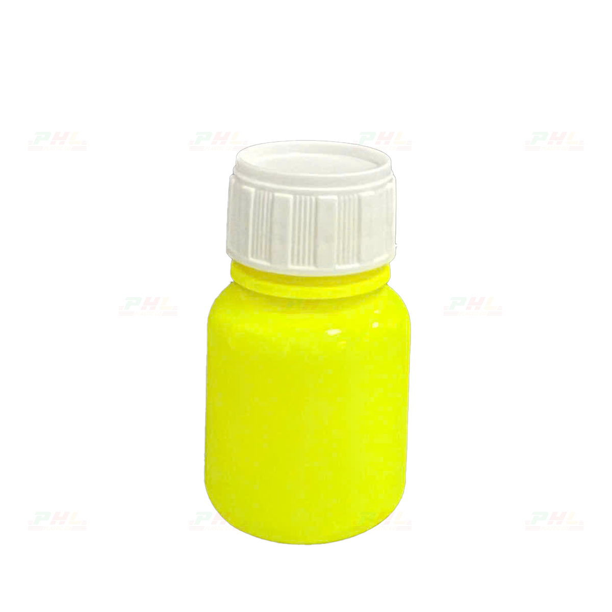 Chai PET 30mL ø26mm Tròn Vai Bầu - Vàng Neon