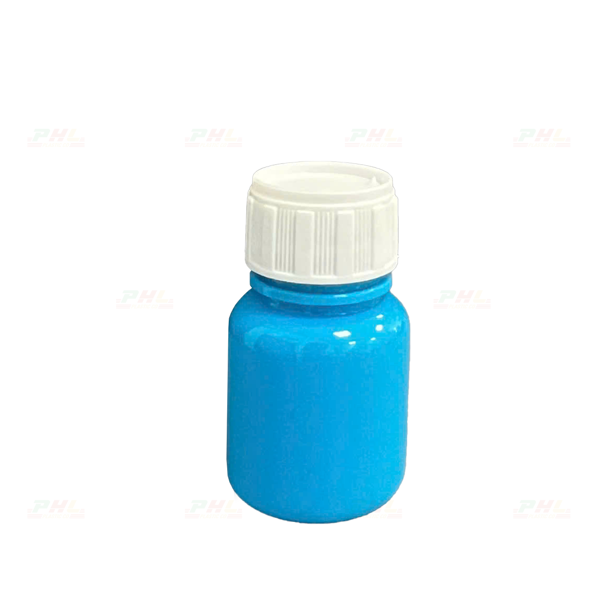 Chai PET 30mL ø26mm Tròn Vai Bầu - Xanh Thiên Thanh