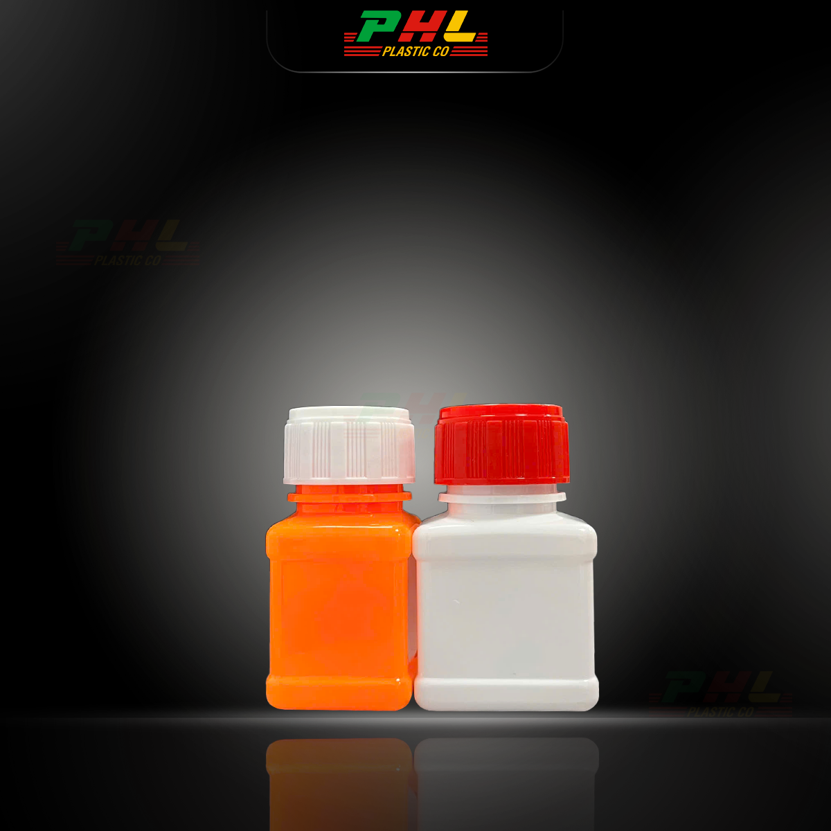 Chai PET 30mL ø26mm Vuông Hai Gờ - Trắng Sữa