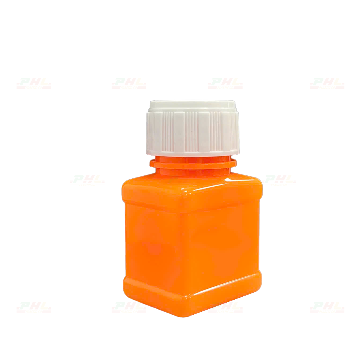 Chai PET 30mL ø26mm Vuông Hai Gờ - Cam