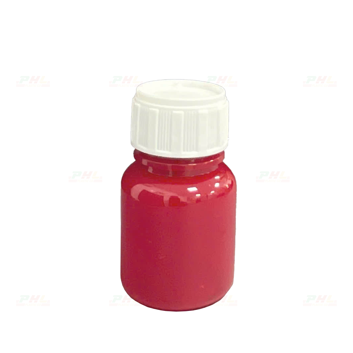Chai PET 30mL ø26mm Tròn Vai Bầu - Đỏ