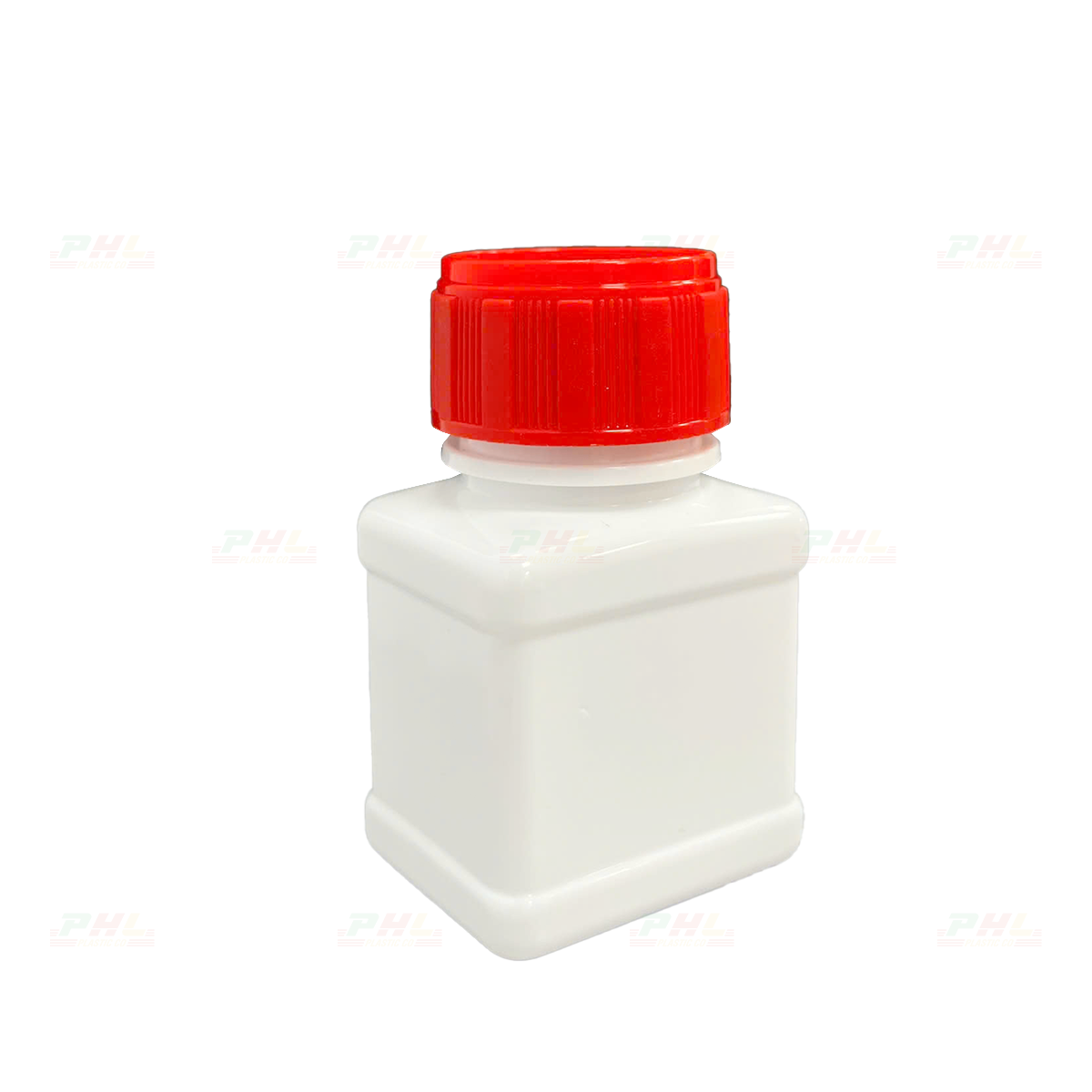 Chai PET 30mL ø26mm Vuông Hai Gờ - Trắng Sữa