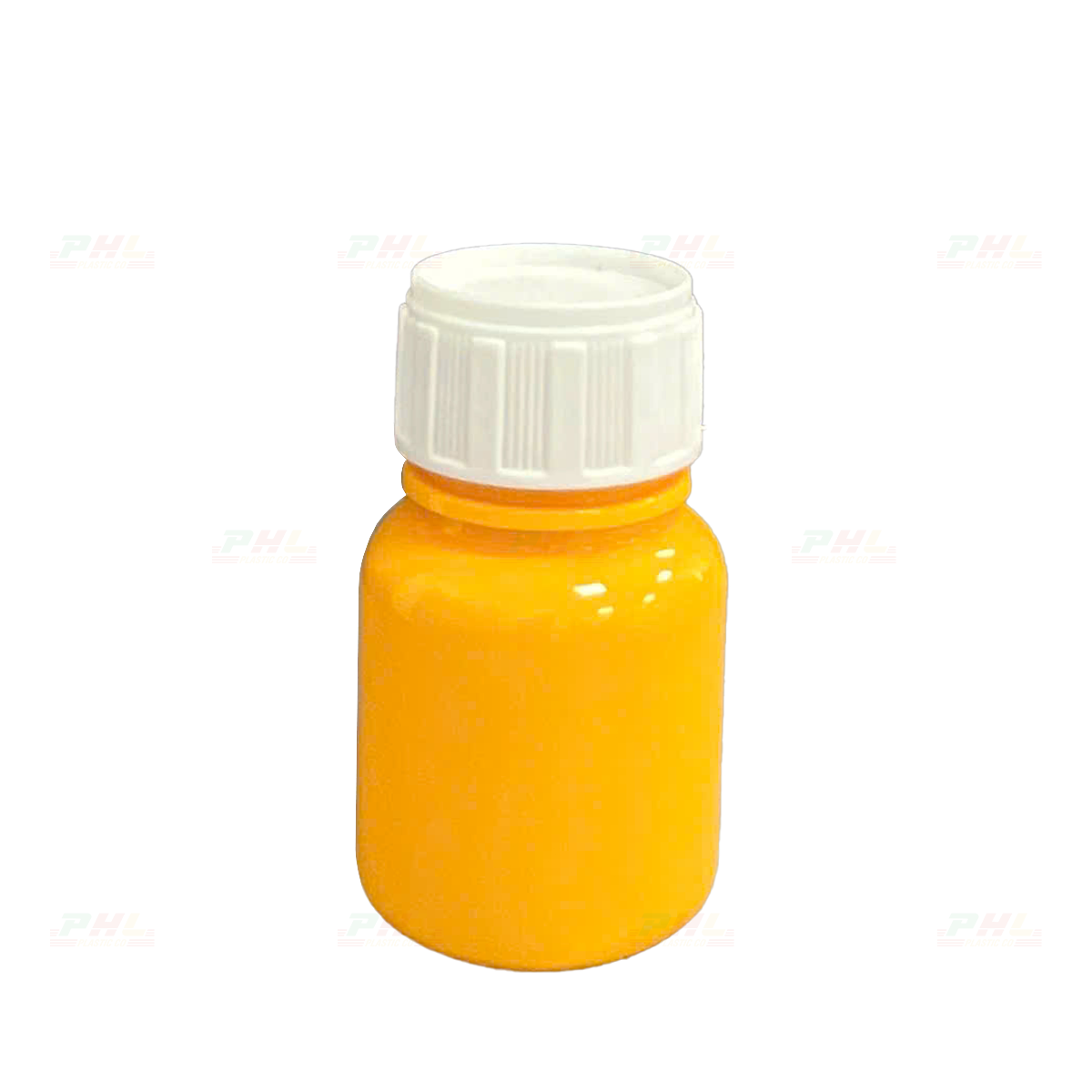 Chai PET 30mL ø26mm Tròn Vai Bầu - Vàng
