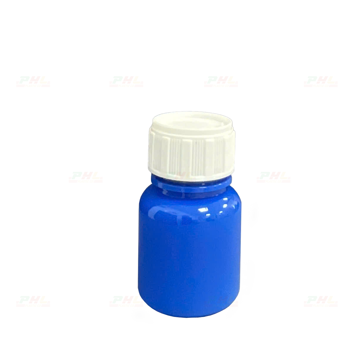 Chai PET 30mL ø26mm Tròn Vai Bầu - Xanh Dương