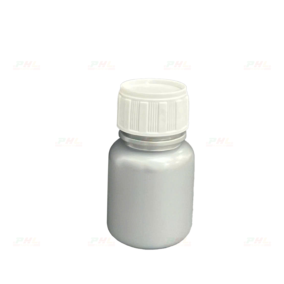 Chai PET 30mL ø26mm Tròn Vai Bầu - Metallic Silver