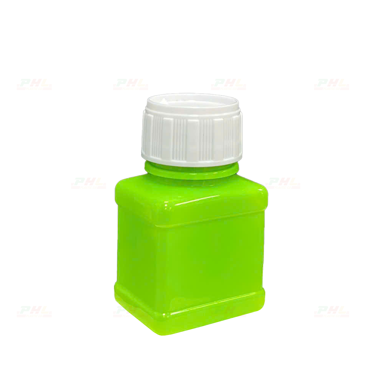 Chai PET 30mL ø26mm Vuông Hai Gờ - Xanh Lá Non