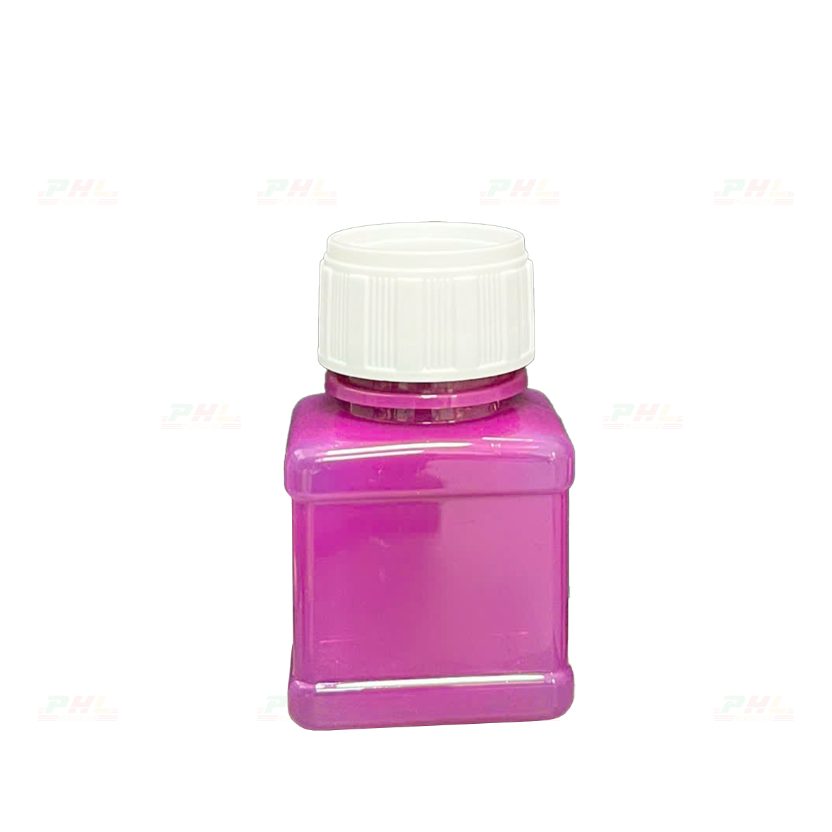 Chai PET 30mL ø26mm Vuông Hai Gờ - Tím