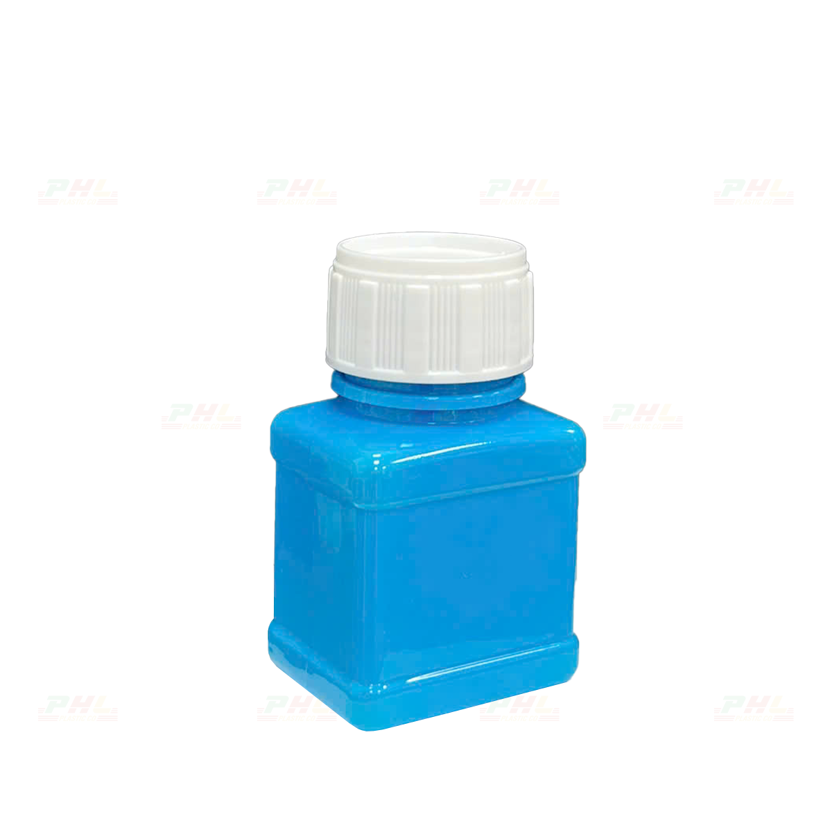 Chai PET 30mL ø26mm Vuông Hai Gờ - Xanh Thiên Thanh