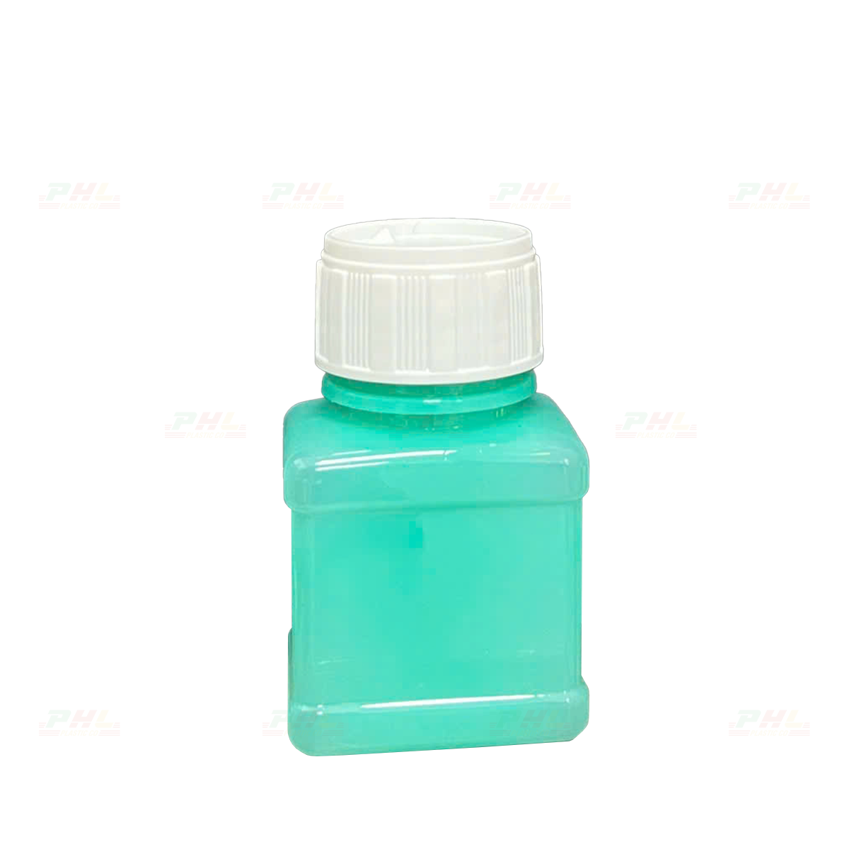 Chai PET 30mL ø26mm Vuông Hai Gờ - Xanh Tiffany