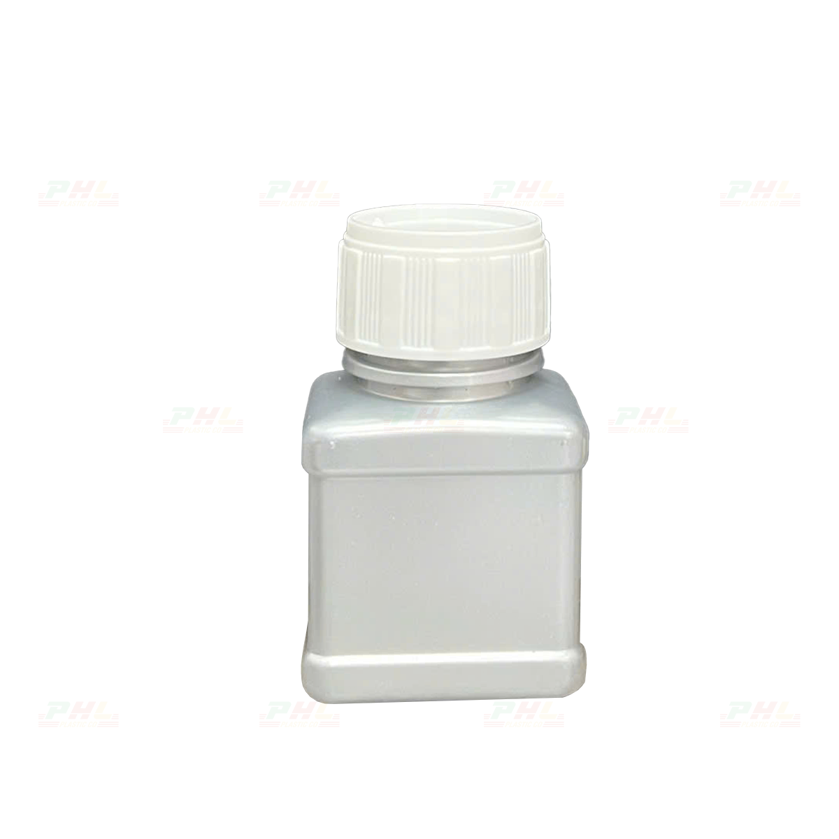 Chai PET 30mL ø26mm Vuông Hai Gờ - Metallic Silver