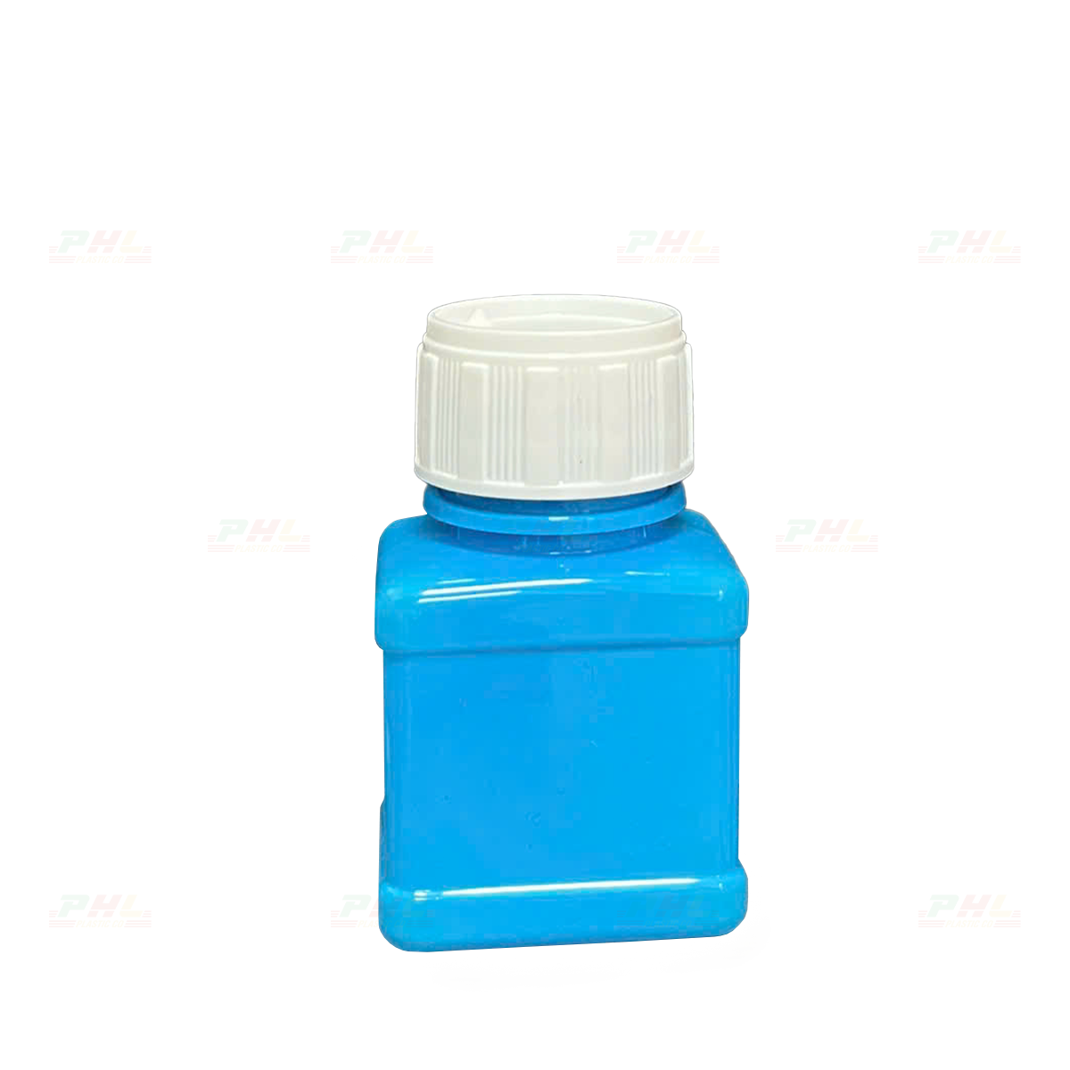 Chai PET 30mL ø26mm Vuông Hai Gờ - Xanh Thiên Thanh