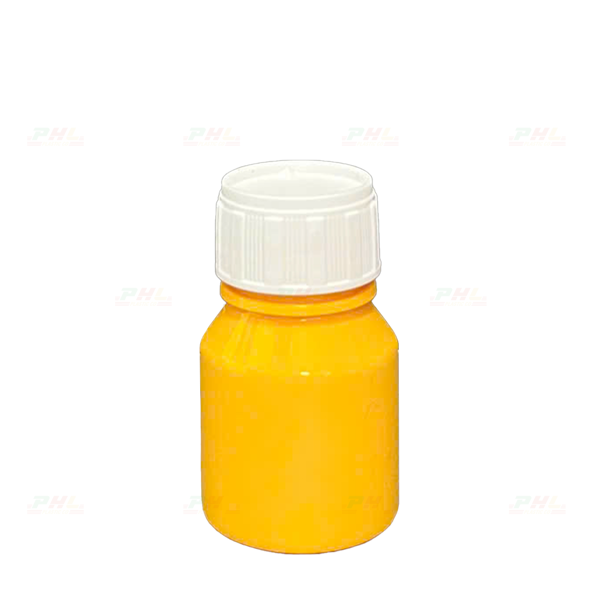Chai PET 30mL ø26mm Tròn Vai Xuôi - Vàng