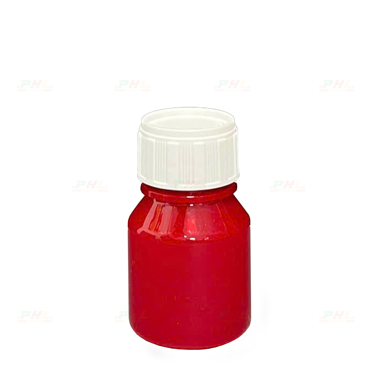 Chai PET 30mL ø26mm Tròn Vai Xuôi - Đỏ