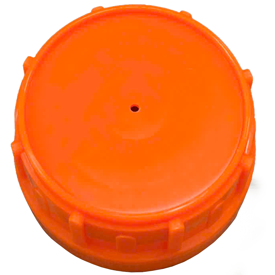 Nắp Chai Nhựa PP Và Van Foam Thoát Khí ø50mm - Nắp Cho Sản Phẩm Sinh Khí - Cam
