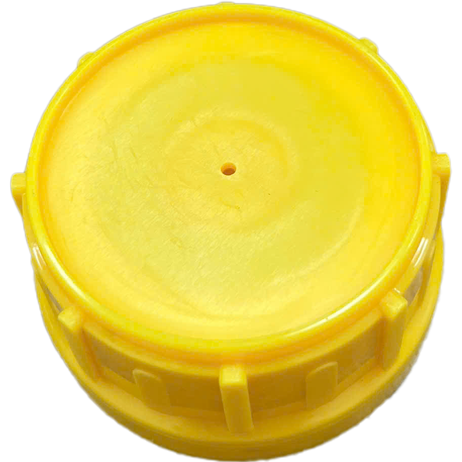 Nắp Chai Nhựa PP Và Van Foam Thoát Khí ø50mm - Nắp Cho Sản Phẩm Sinh Khí - Vàng