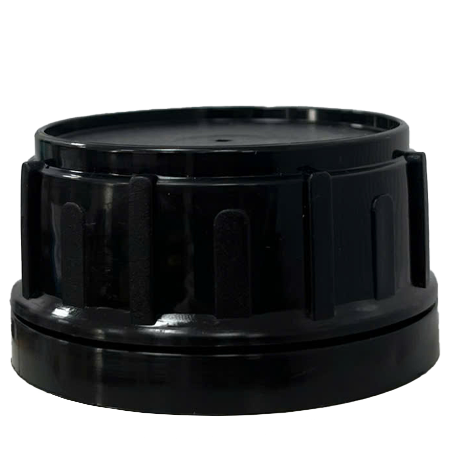 Nắp Chai Nhựa PP Và Van Foam Thoát Khí ø50mm - Nắp Cho Sản Phẩm Sinh Khí - Đen
